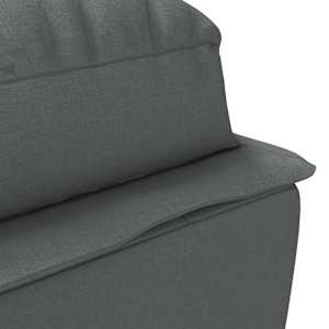 Lenoška s poduškami tmavě šedá textil - obrázek 7