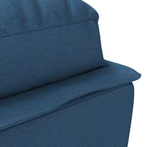 Lenoška s poduškami modrá textil - obrázek 7