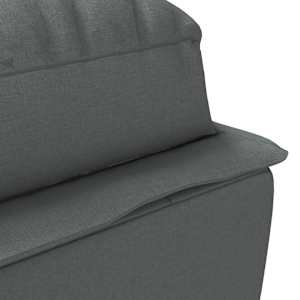 Masážní lenoška s poduškami tmavě šedá textil - obrázek 8