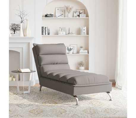 vidaXL zvilnis ar spilveniem, pelēkbrūns, audums