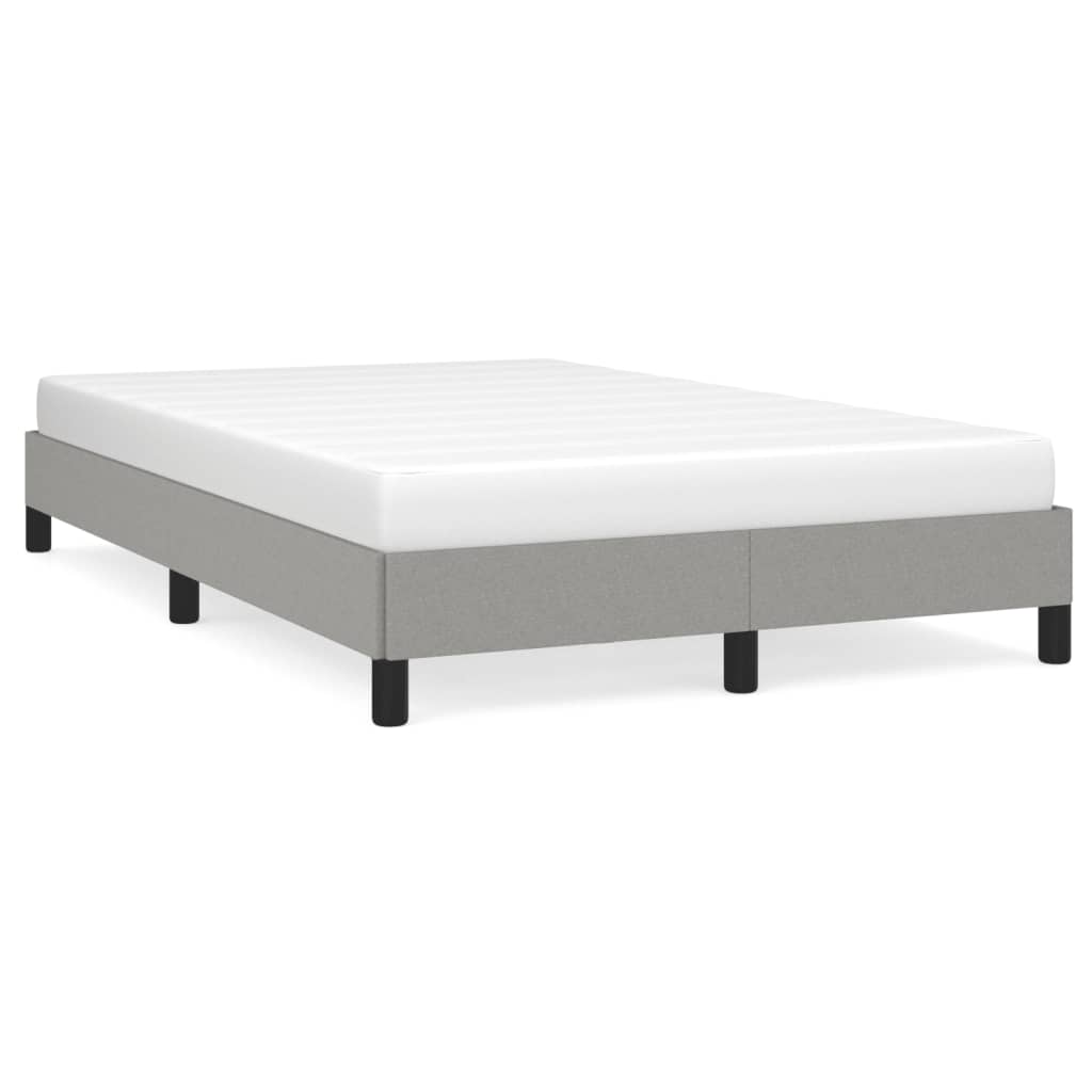 vidaXL Cadru de pat fără saltea țesătură gri deschis 120x190 cm
