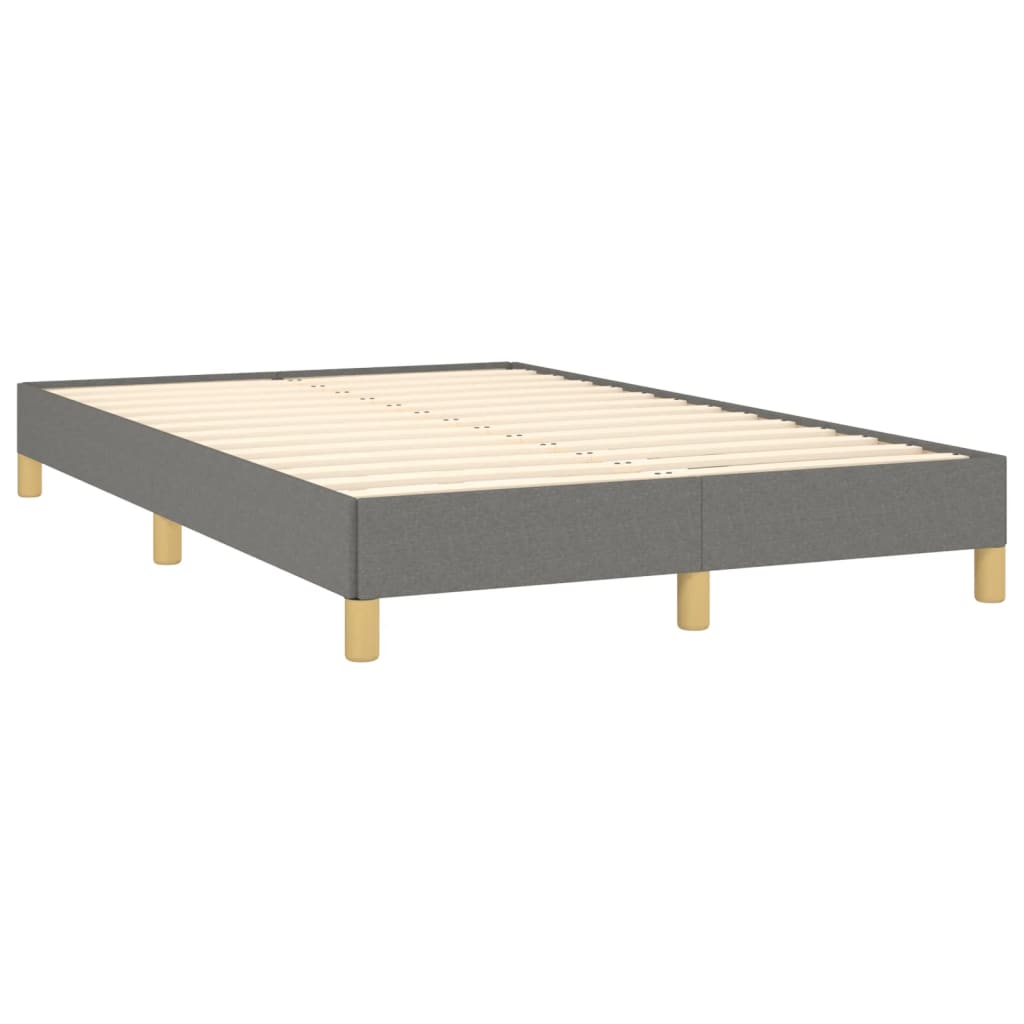 vidaXL Bedframe zonder matras 120x190 cm stof donkergrijs afbeelding