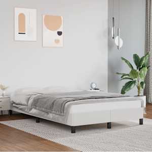 Rám postele bez matrace bílý 120x190 cm umělá kůže - obrázek 1