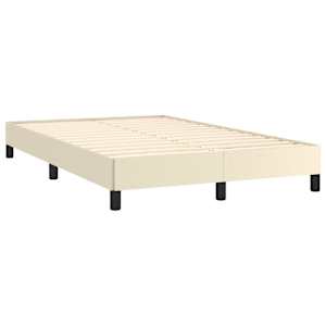 Rám postele bez matrace krémový 120x190 cm umělá kůže - obrázek 7