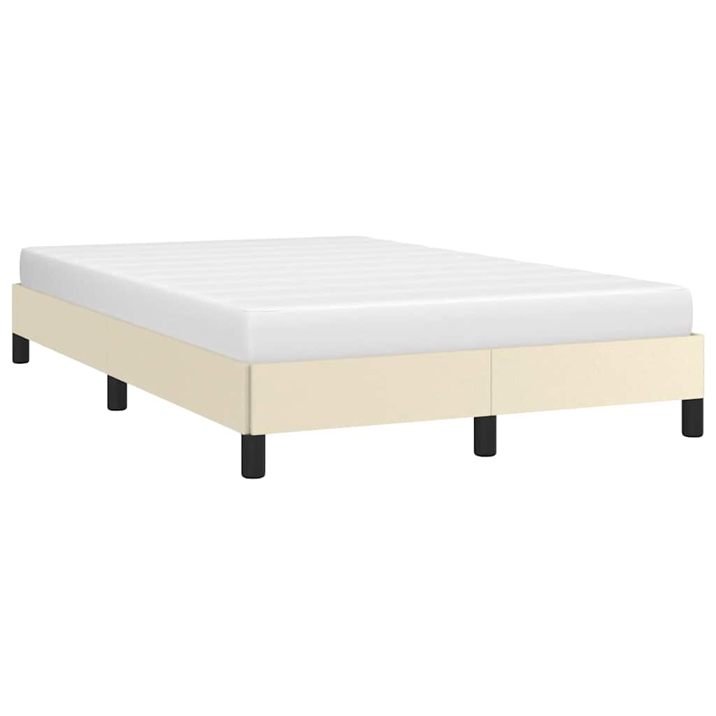 vidaXL Cadru de pat fără saltea cremă 120x190 cm piele artificială