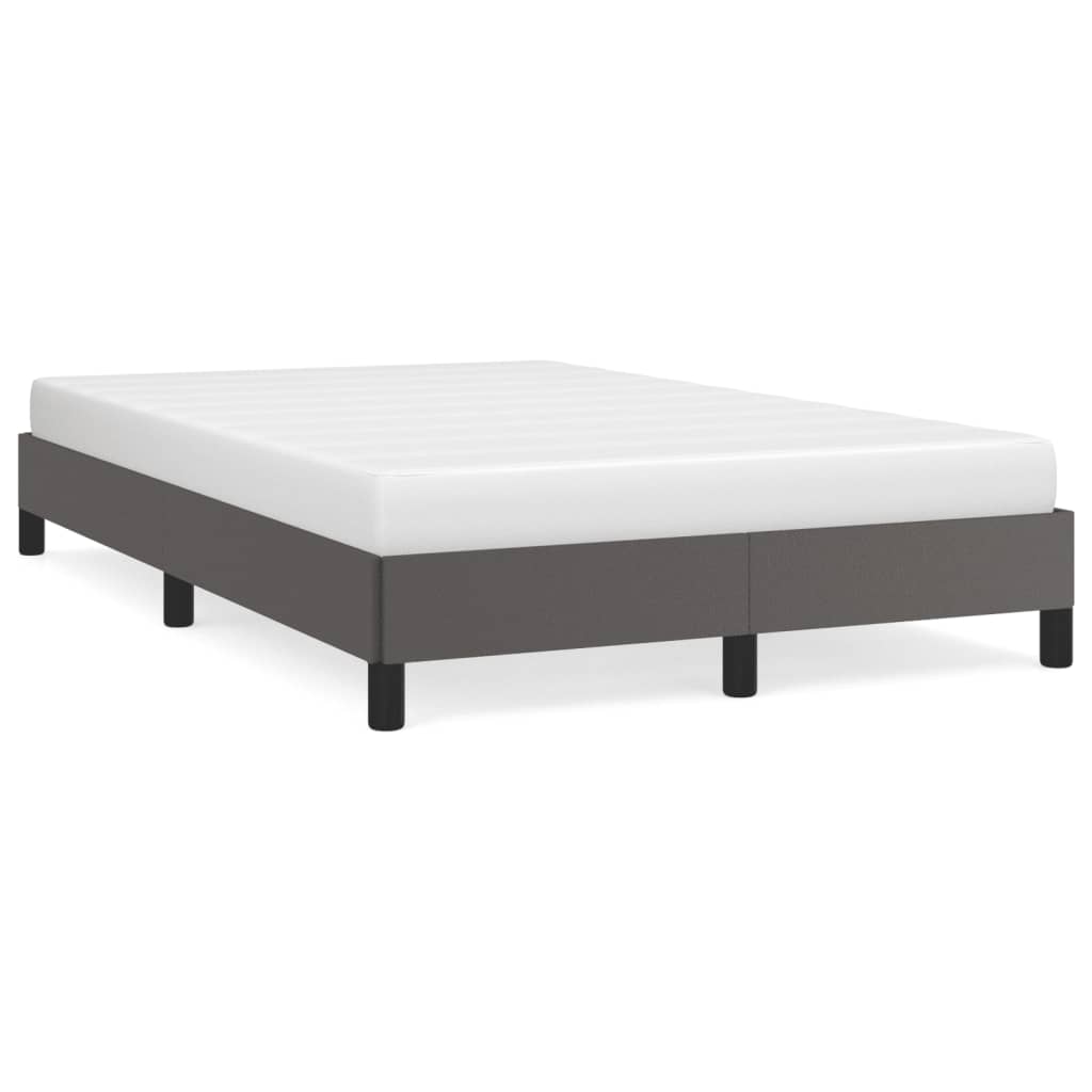 vidaXL Bedframe zonder matras 120x190 cm kunstleer grijs, foto 3