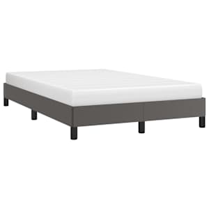 Rám postele bez matrace šedý 120x190 cm umělá kůže - obrázek 4