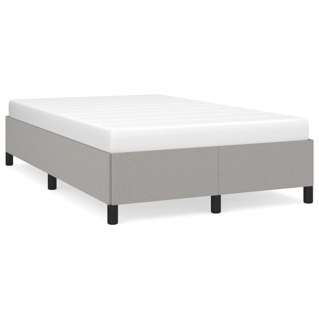 vidaXL Bedframe zonder matras 120x190 cm stof lichtgrijs grijs, foto 3
