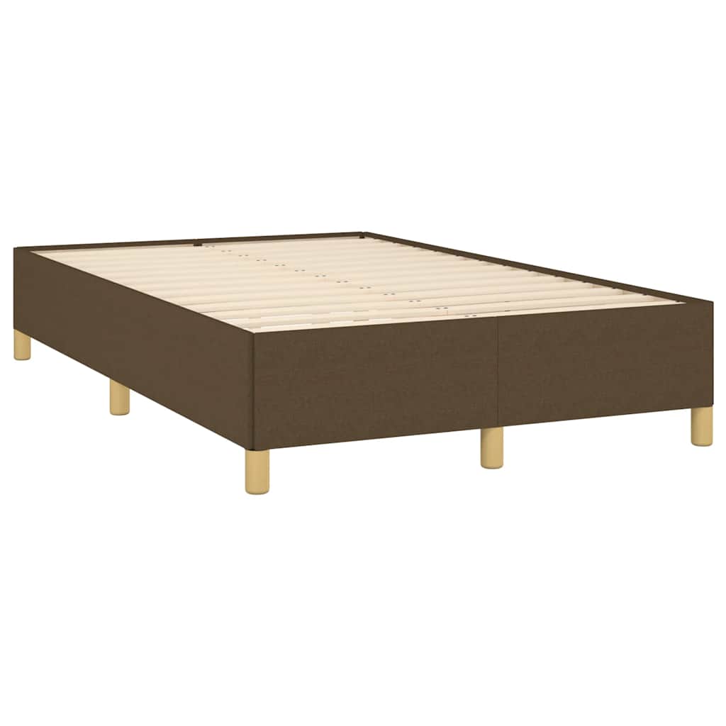 vidaXL Bedframe zonder matras 120x190 cm stof donkerbruin afbeelding