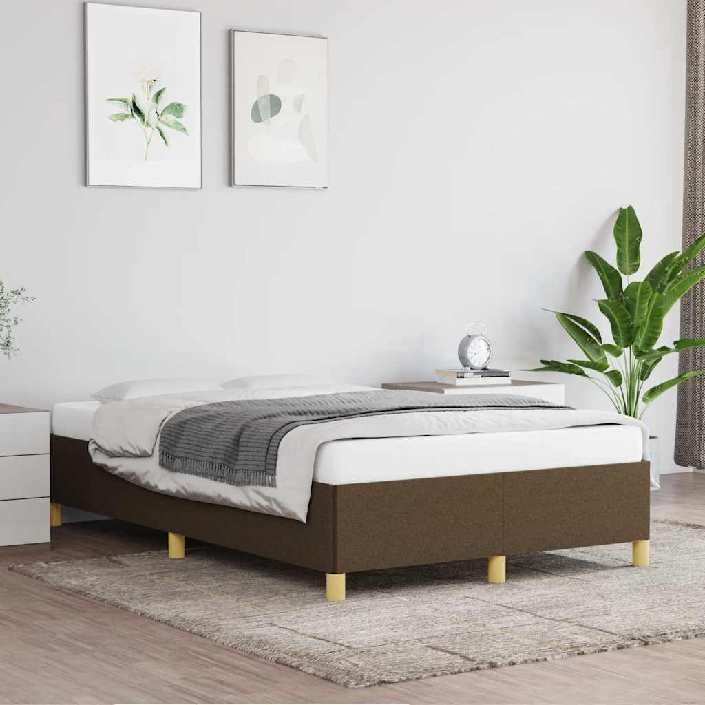 Sengeramme Uden Madras Stof Mørkebrun - 35 cm / 120 x 190 cm