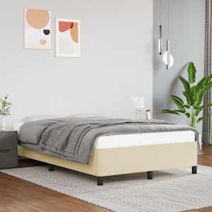Rám postele bez matrace krémový 120x190 cm umělá kůže - obrázek 4