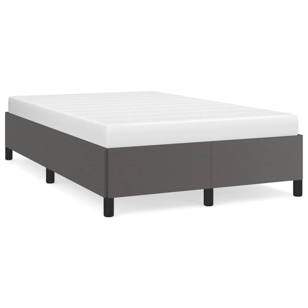 Rám postele šedý 120 x 190 cm umělá kůže