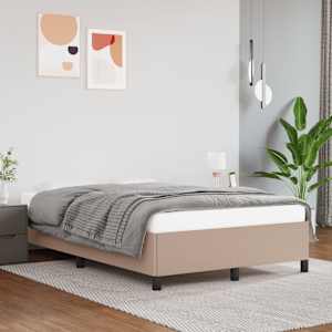 Rám postele bez matrace cappuccino 120x190 cm umělá kůže - obrázek 1
