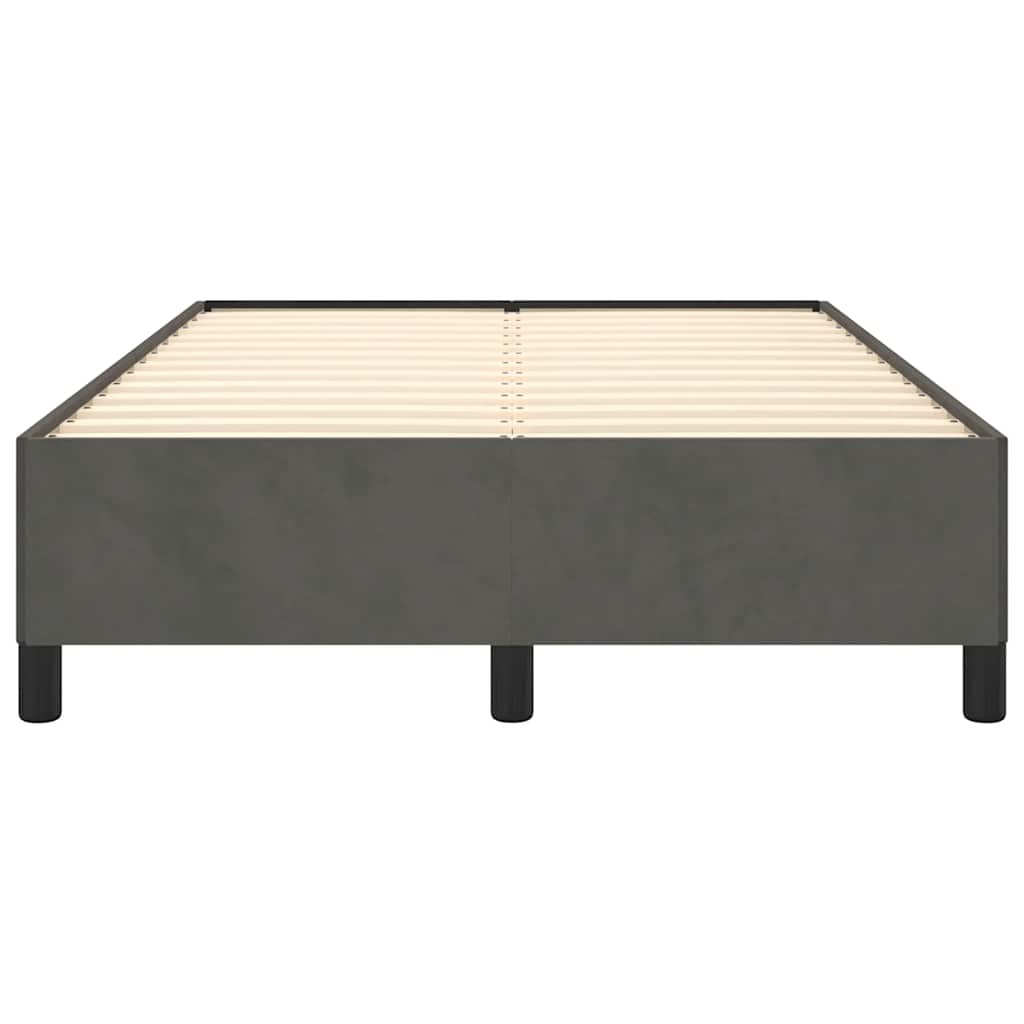 vidaXL Bedframe zonder matras 120x190 cm fluweel donkergrijs grijs, foto 4