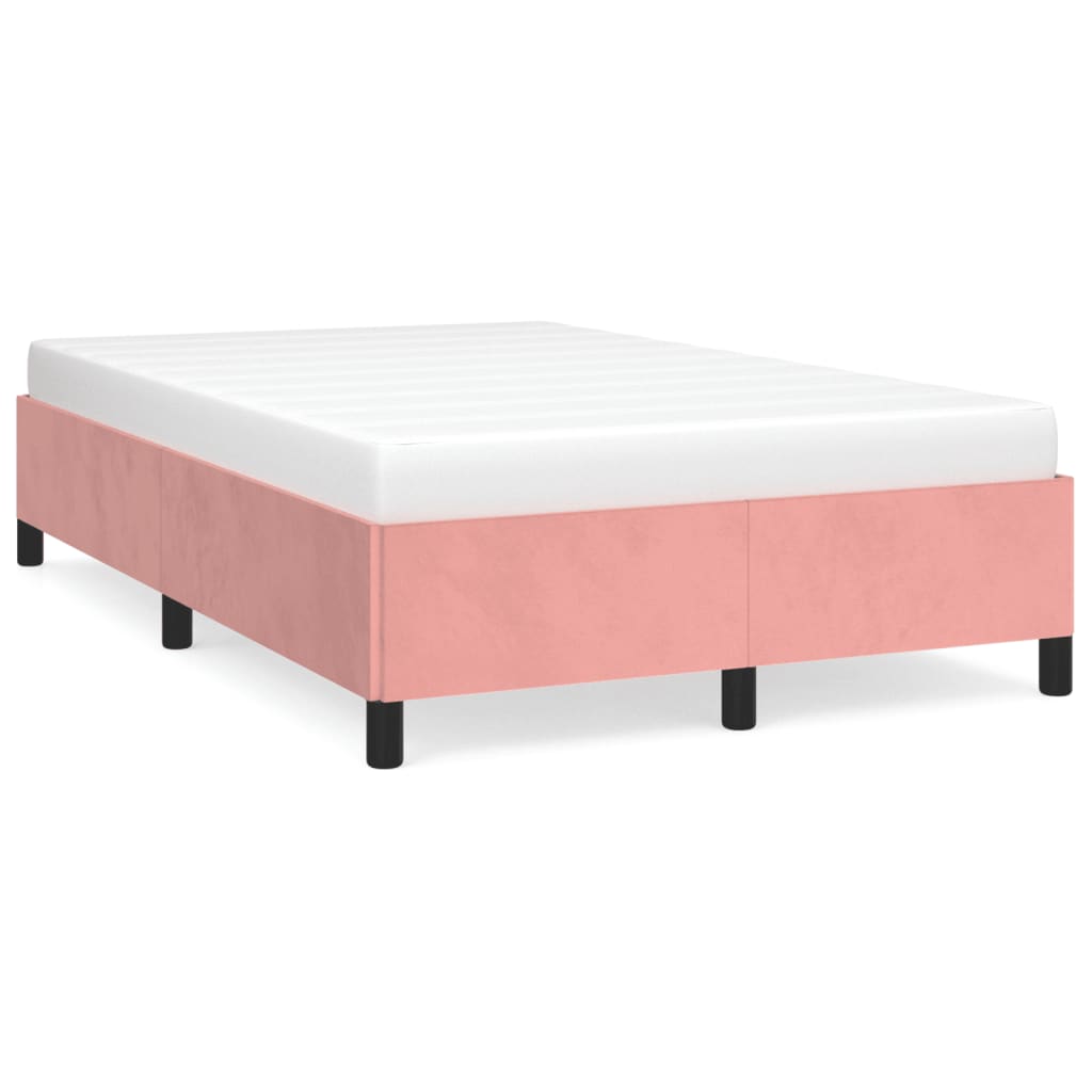 Rám postele růžový 120 x 190 cm samet