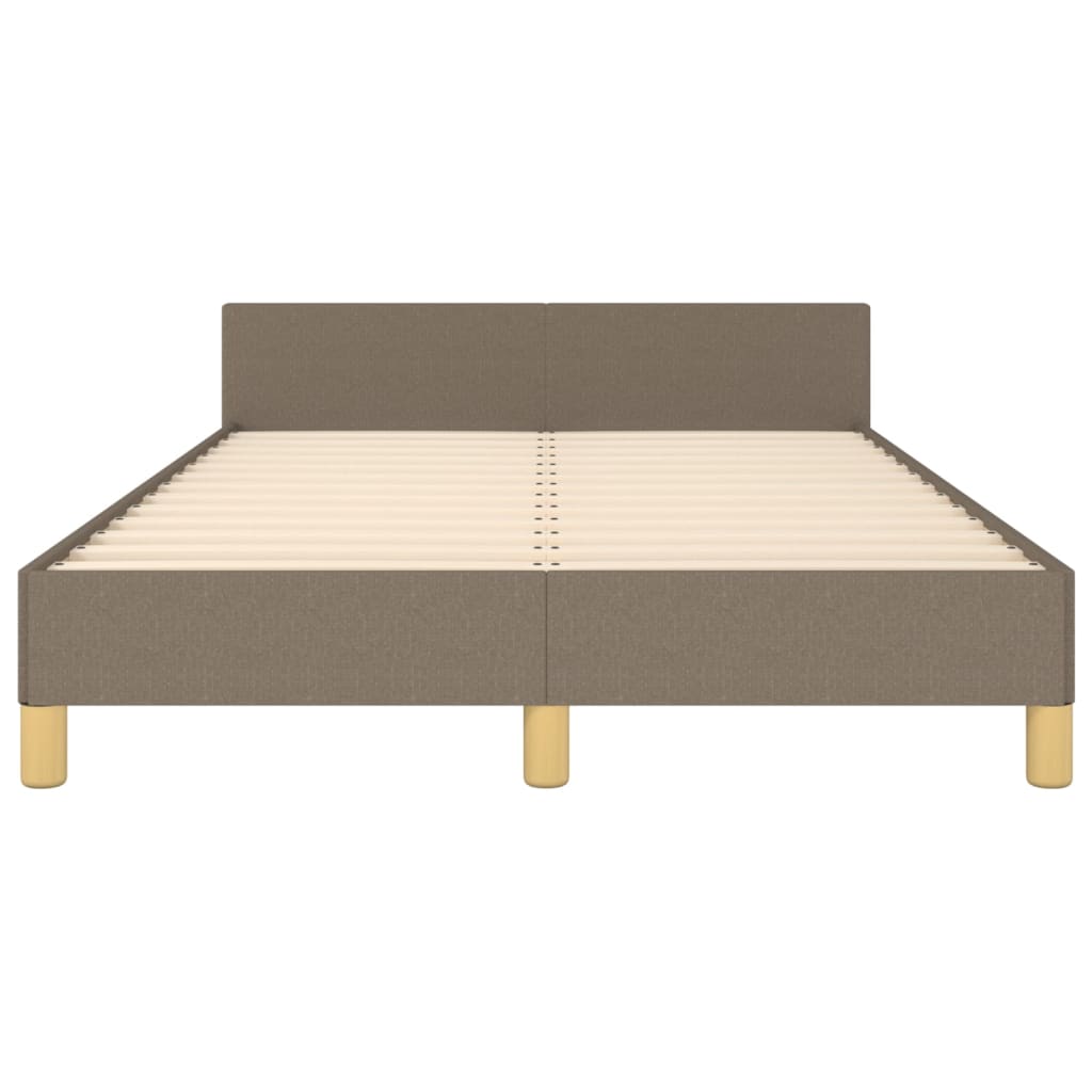 vidaXL Bedframe zonder matras 120x190 cm stof taupe, foto 4