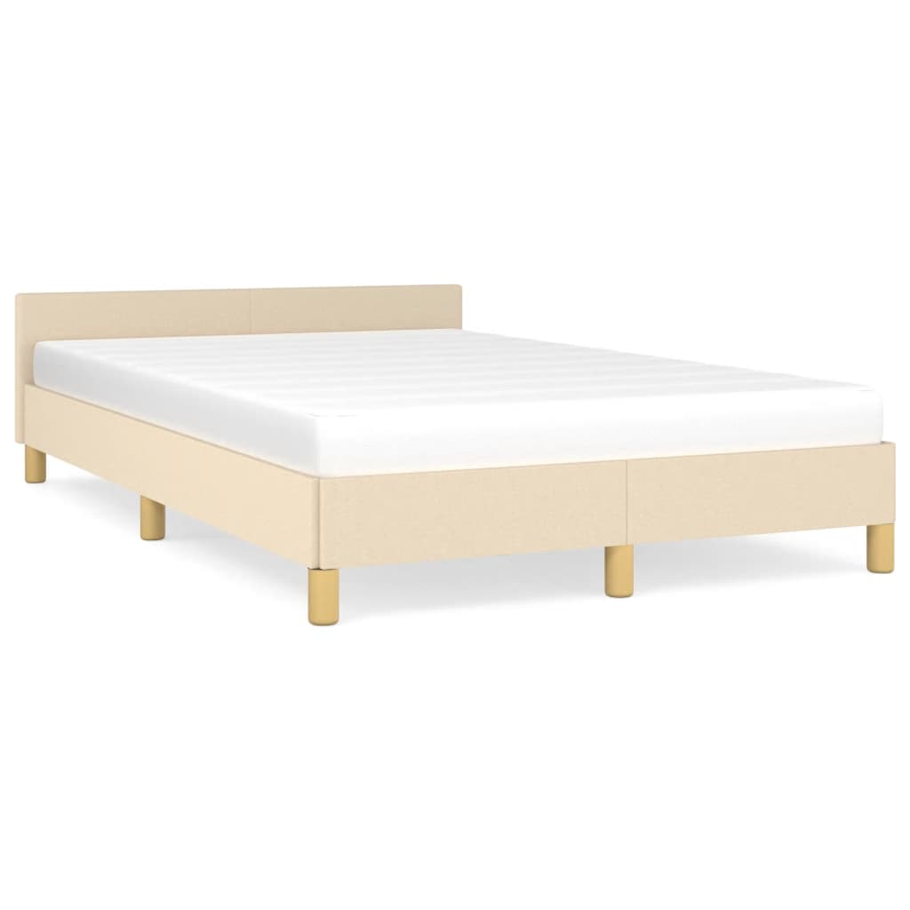 Thumbnail - vidaXL Bettgestell ohne Matratze Creme 120x190 cm Stoff