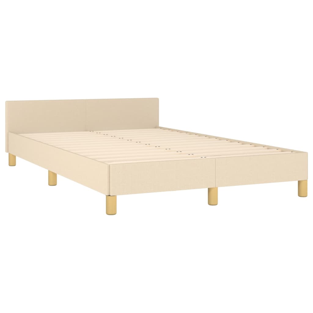 Thumbnail - vidaXL Bettgestell ohne Matratze Creme 120x190 cm Stoff