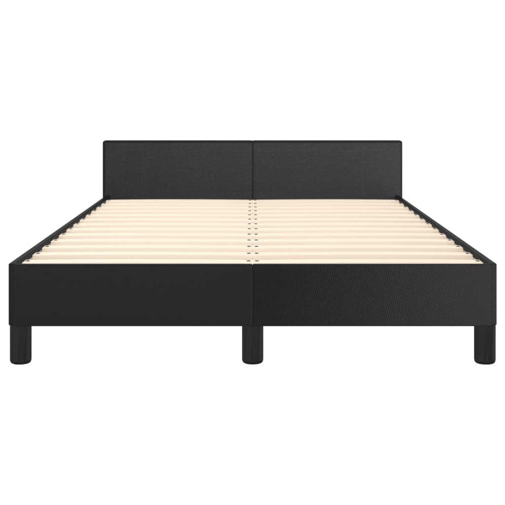 vidaXL Bedframe zonder matras 120x190 cm kunstleer zwart, foto 4
