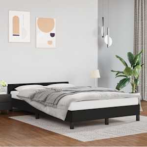 Posteljni okvir brez vzmetnice črn 120x190 cm