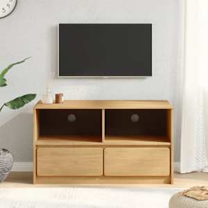 TV omarica SAUDA hrast 99x43x55 cm trdna borovina