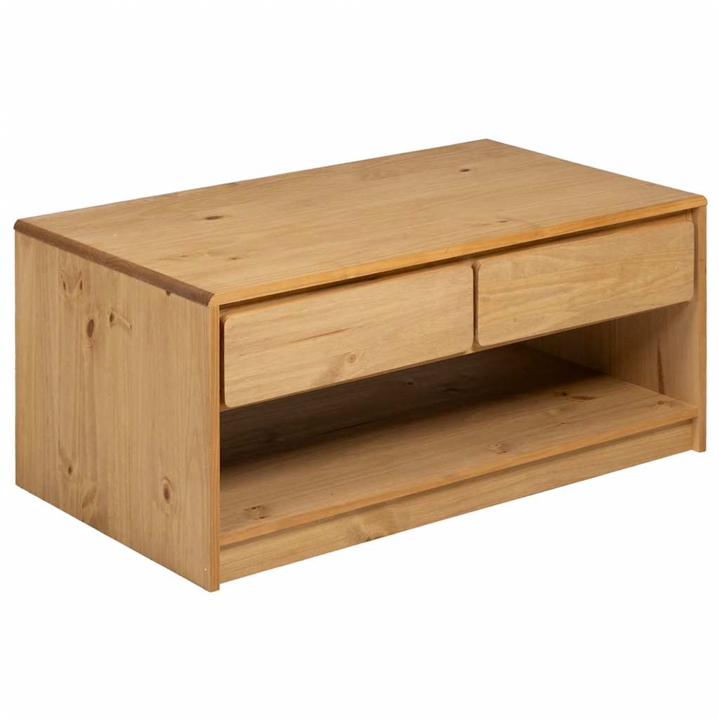 vidaXL Konferenční stolek SAUDA dub 99 x 55 x 45 cm masivní borovice