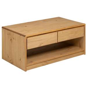 Konferenční stolek SAUDA dub 99 x 55 x 45 cm masivní borovice - obrázek 2