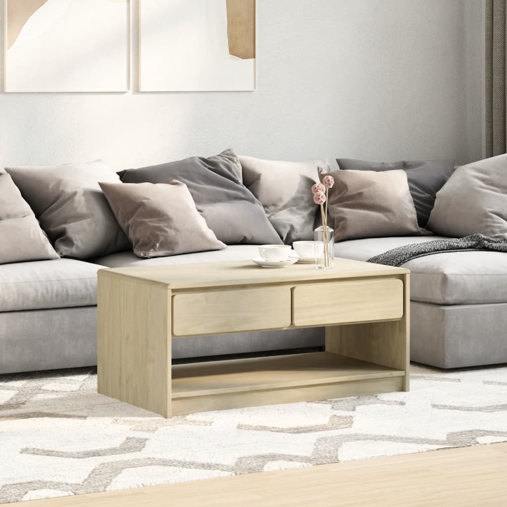 Thumbnail - vidaXL Couchtisch SAUDA Eiche-Optik 99x55x45 cm Massivholz Kiefer