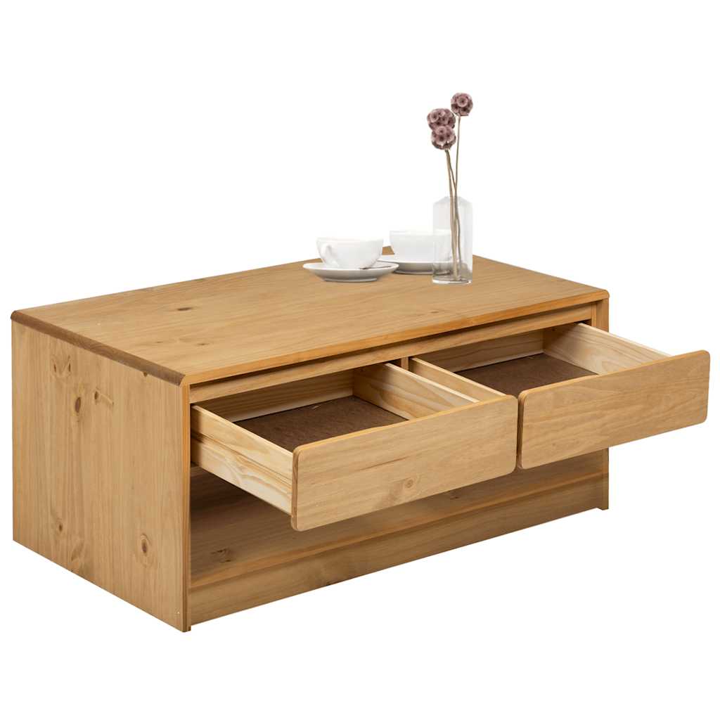 vidaXL Konferenčný stolík SAUDA dub 99x55x45 cm borovicový masív