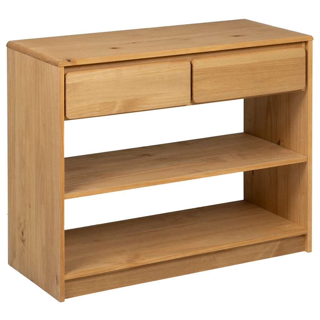 vidaXL Konzolový stolek SAUDA dub 89,5 x 36,5 x 73 cm masivní borovice