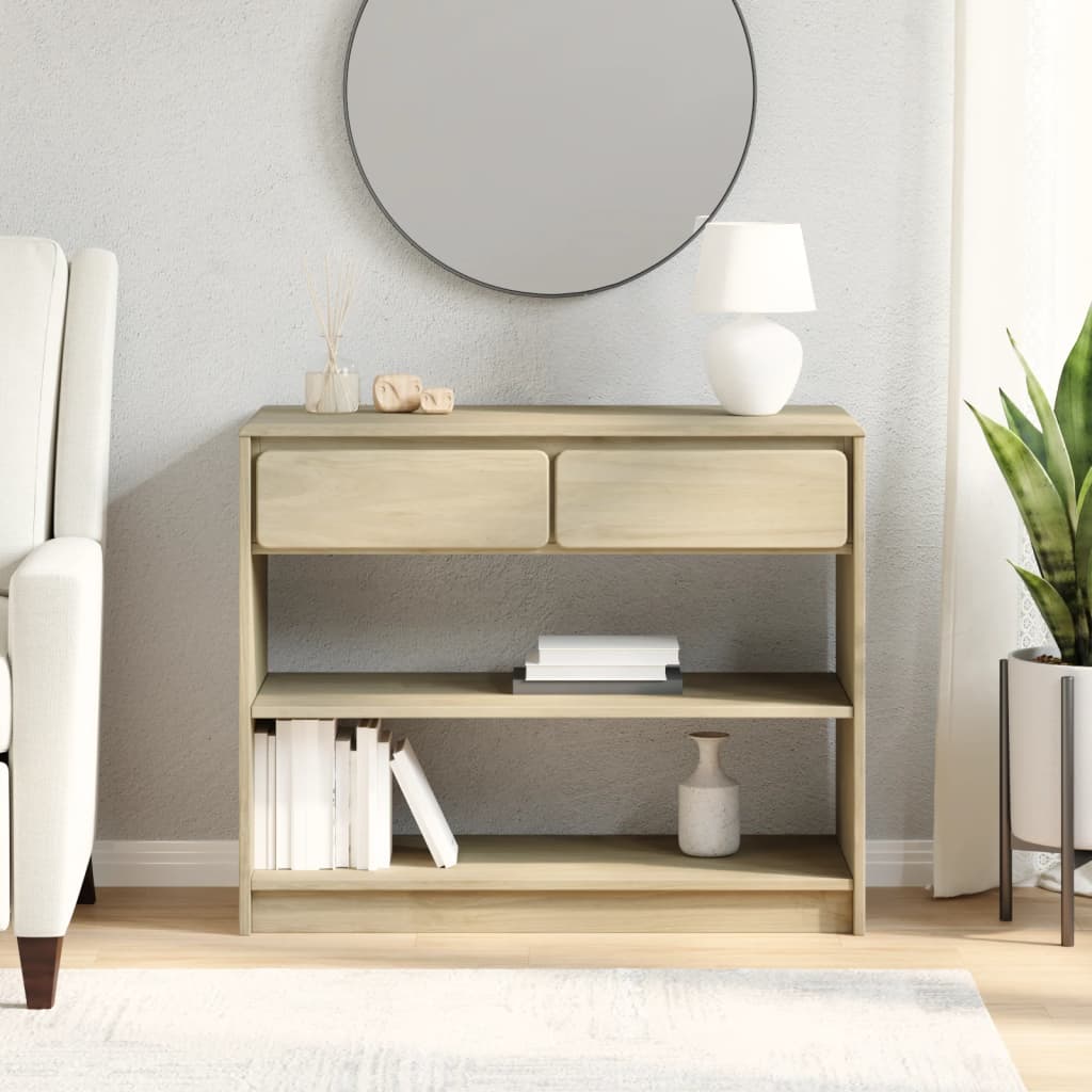 vidaXL Konsolipöytä SAUDA tammenvärinen 89,5x36,5x73 cm täysi mänty