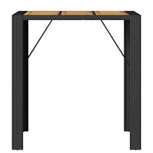 Zahradní barový stůl s akáciovou deskou černý 105 x 80 x 110 cm - obrázek 5