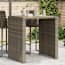  vidaXL szürke polyrattan kerti bárasztal akácfa lappal 105x80x110 cm termék 2. képe