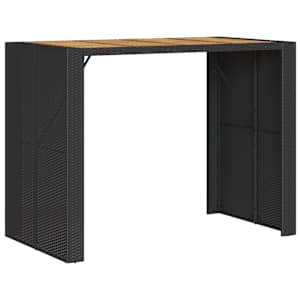 Zahradní barový stůl s akáciovou deskou černý 145 x 80 x 110 cm - obrázek 2