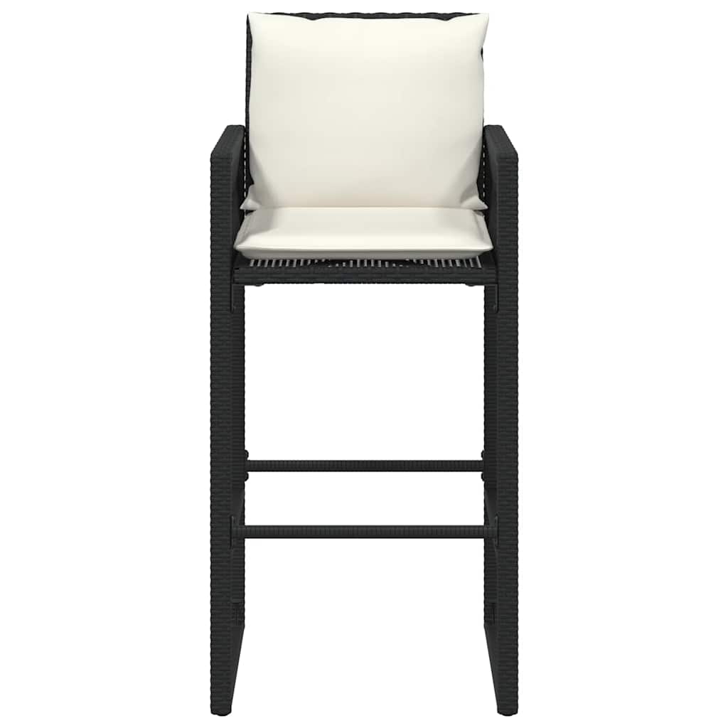 Patio Bar Stools Armchair Outdoor Garden Furniture 2 Pcs Poly Rattan vidaXL - Picture 11 of 39