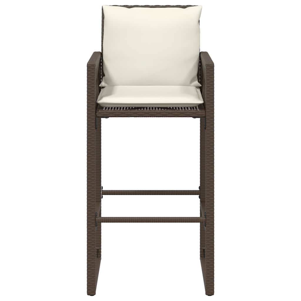 Patio Bar Stools Armchair Outdoor Garden Furniture 2 Pcs Poly Rattan vidaXL - Picture 21 of 39