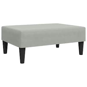 vidaXL jalapink, helehall, 77x55x31 cm, samet