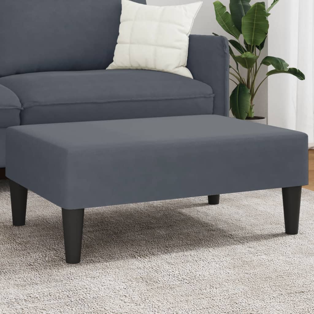 vidaXL Footstool Dark Grey 77x55x31 cm Velvet