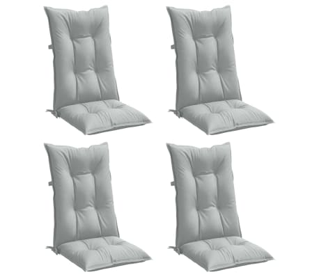 vidaXL k&otilde;rge seljatoega toolipadjad 4 tk, helehall, 120x50x7cm, kangas