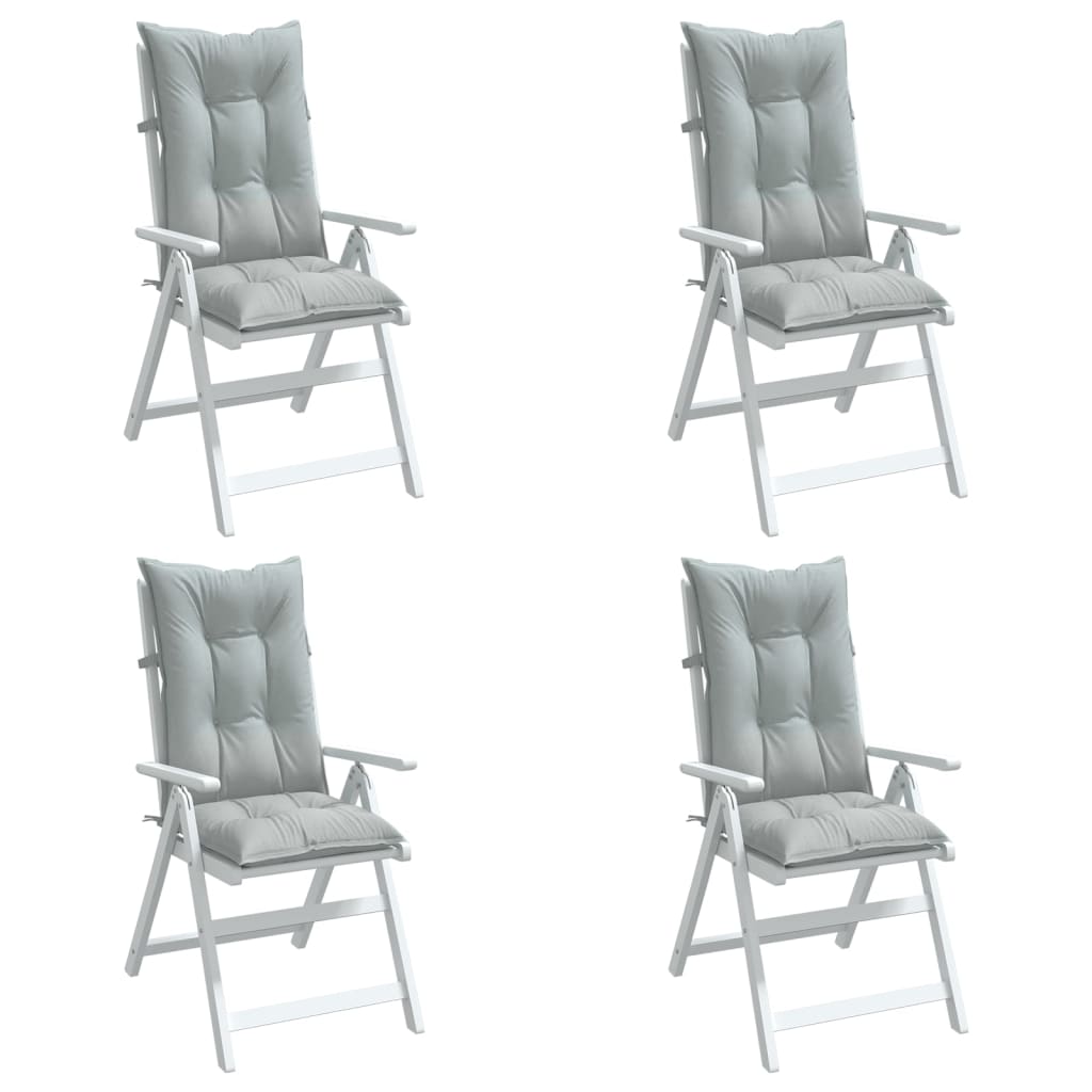 vidaXL Perne scaun cu spătar înalt 4 buc. melanj gri 120x50x7cm textil