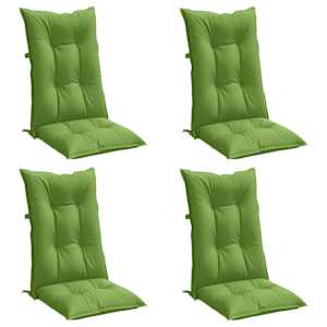 vidaXL Perne scaun spătar &icirc;nalt 4 buc. melanj verde 120x50x7 cm textil