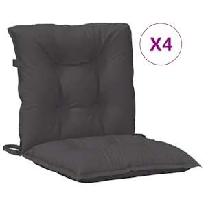 vidaXL madala seljatoega toolipadjad 4 tk, antratsiithall, 100x50x7 cm