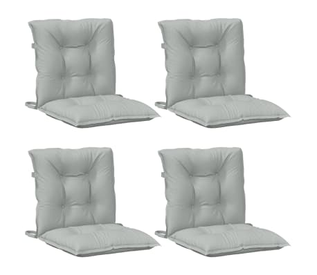 vidaXL Perne scaun cu spătar scund 4 buc. melanj gri 100x50x7cm textil