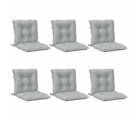 vidaXL Niedriglehner-Auflagen 6 Stk. Melange Hellgrau 100x50x7cm Stoff