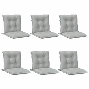 vidaXL Niedriglehner-Auflagen 6 Stk. Melange Hellgrau 100x50x7cm Stoff