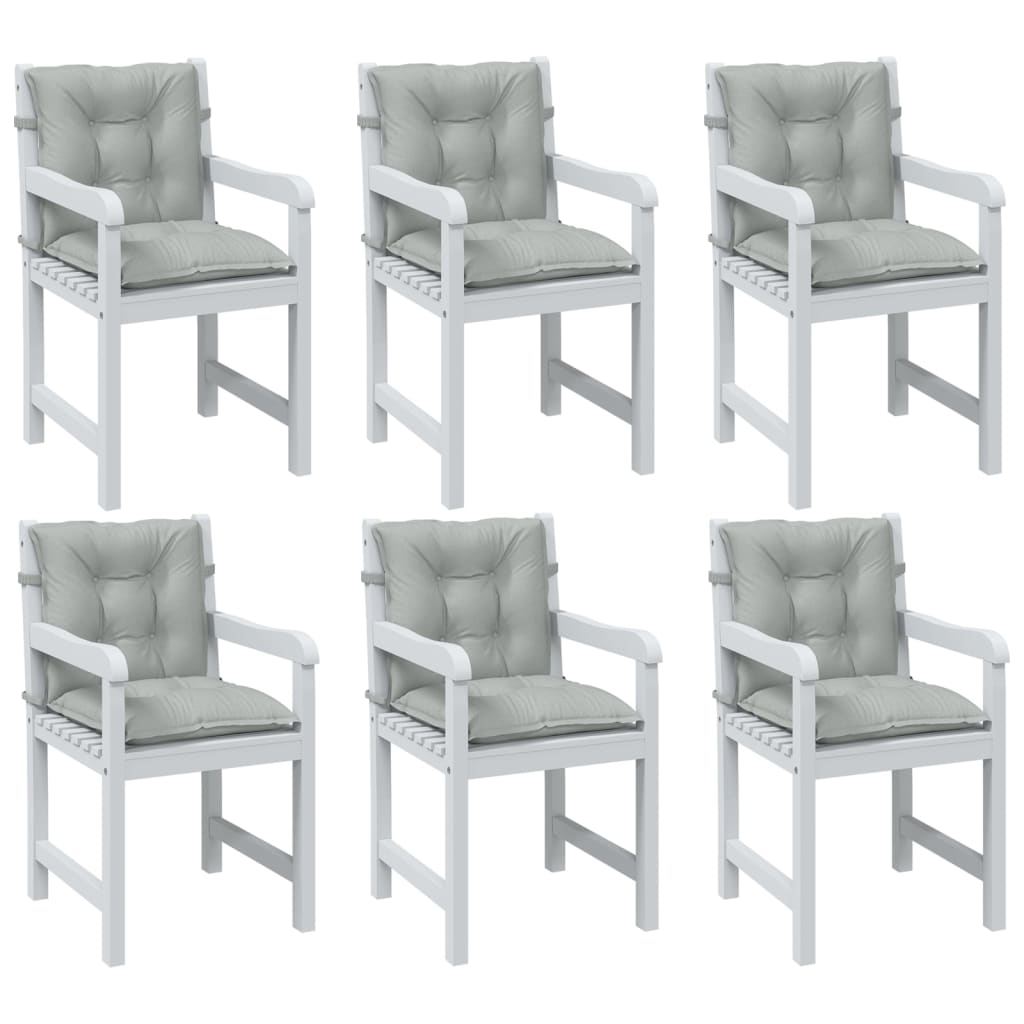 vidaXL Perne scaun cu spătar scund 6 buc. melanj gri 100x50x7cm textil