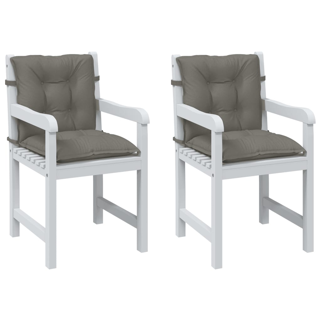 vidaXL Perne scaun cu spătar scund 2 buc. melanj gri 100x50x7cm textil