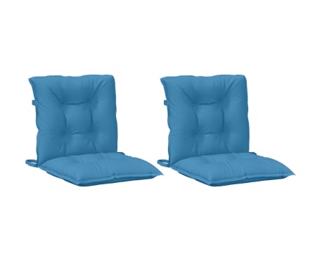 vidaXL Perne scaun spătar mic 2 buc. melanj albastru 100x50x7cm textil