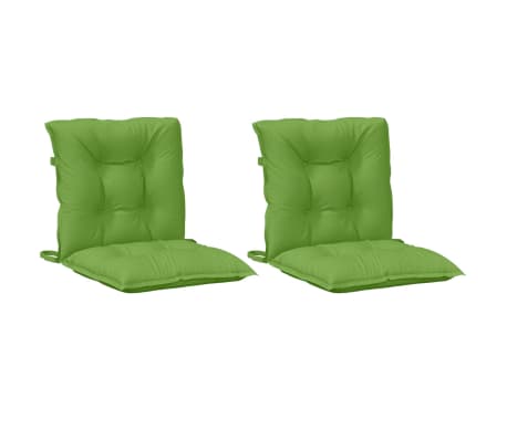 vidaXL Perne scaun spătar scund 2 buc. melanj verde 100x50x7 cm textil