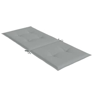 Podušky na židli vysoké opěradlo 2 ks šedá melanž 120x50x4 cm - obrázek 6